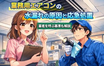 業務用エアコンの水漏れの原因と応急処置！業者を呼ぶ基準も解説
