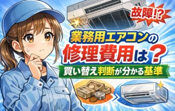 業務用エアコンの修理費用は？買い替え判断が分かる基準